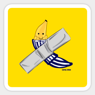 duct tape banana in pijama ecopop Sticker